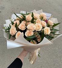 Букет Кремовые розы Латте в Чапаевке